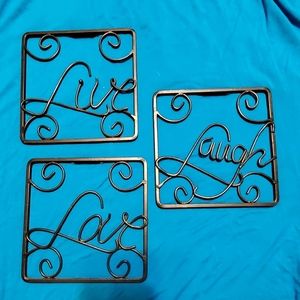 Live Laugh Love Rod Iron signs